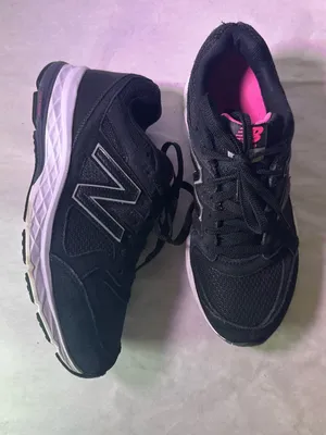 New Balance Black Athletic Sneaker with White Sole thumbnail 5