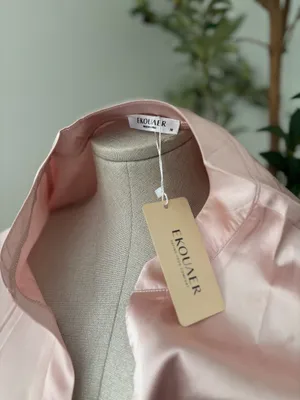 New Ekouer Satin Nightgown Shirt sz M thumbnail 2