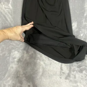 Bershka Black Asymmetric Dress Small Midi Elegant Cut Out Whimsy‎ Goth Sexy thumbnail 9