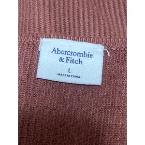 Abercrombie & Fitch Brown Long Sleeve Ribbed Knit Square Neck Sweater Top Size L thumbnail 3