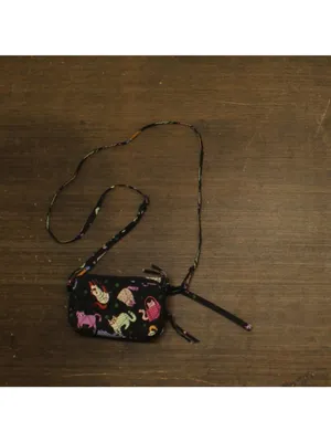 Vera Bradley Quilted Crossbody Shoulder Purse Pouch Black thumbnail 2