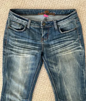 Y2K Distressed Bootcut Jeans Size 5 thumbnail 1