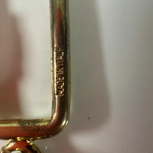 CELINE Keychain Womens One Size Gold Key Shape Horse Carriage Logo Made Italy thumbnail 9