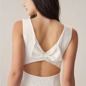 Rihoas White Lace Backless Mini Dress thumbnail 4