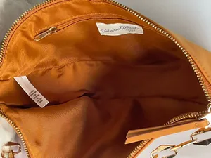 Universal Threads Brown Slouched Half-Moon Shoulder Bag with Gold Chain – NWT thumbnail 6