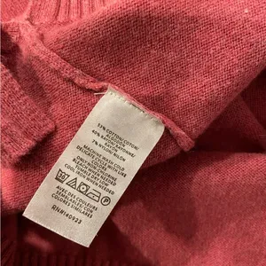 Loft Size M Burgundy Boat Neck 3/4 Sleeve Pullover Knit Top Split Hem Sweater thumbnail 11
