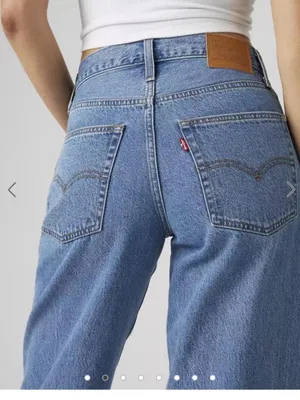 Levi’s blue denim straight leg high rise jeans DAD jeans Size 25 thumbnail 6