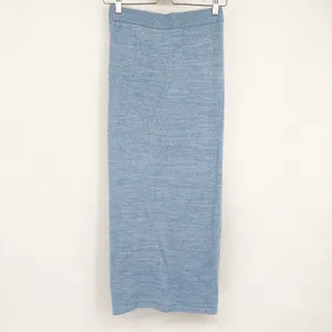 L*Space Womens Blue Siren Ruched High Slit Cotton Knit Midi Skirt Size S‎ thumbnail 9