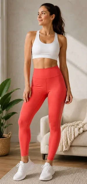 Lululemon Wunder Under Pant in Full-On Luon fabric Coral Size 8 EUC thumbnail 1