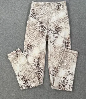 Aerie High Rise Athletic Leggings Size X-Small Brown/Cream 7/8 Length Active Gym thumbnail 1