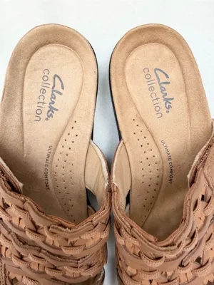 NWOT Clarks Collection Women’s Brown Woven Adjustable Comfort Sandals Size 7 M thumbnail 9