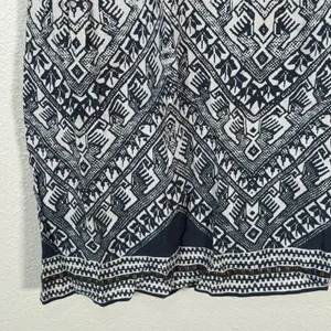 Saylor Black White Tribal Print Mini Dress Womens XS Strappy Festival Boho Beach thumbnail 10