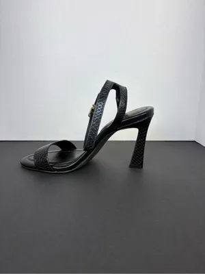 Black Heels Strappy High Heel Textured Sandals Vince Camuto thumbnail 6