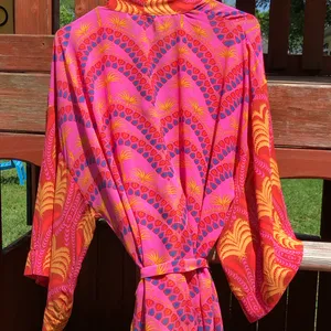 NEW Rose & Olive Kimono / Duster / Robe / Swim Coverup M thumbnail 5