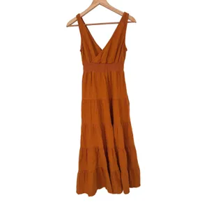 Universal Thread Dress Women XS Rust Orange Boho Tiered Sleeveless Gauze Midi thumbnail 5