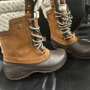 The North Face Shellista Water Proof Brown and Cream Snow Boots thumbnail 7