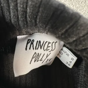 Princess Polly Size 4 Black Ribbed Mini Dress Mock Neck Side Slit Long Sleeve thumbnail 6