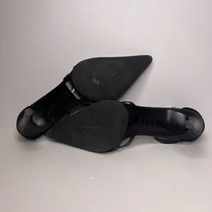 Vintage Y2K Lauren Ralph Lauren Winona Heels 7.5B Black T Strap Pointed Toe thumbnail 15