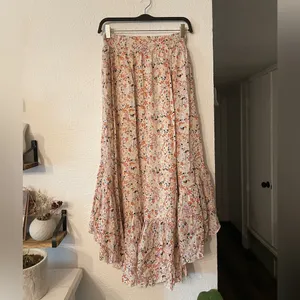 Free People Pretty Daze Ivory Floral Print Maxi Skirt thumbnail 4