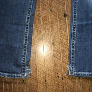 Miss Me 27 shimmery blingy patch western boot cut distressed jeans thumbnail 5