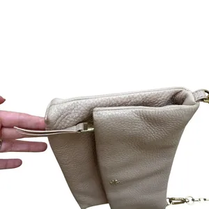 Tory Burch Pebbled Leather Foldover Crossbody‎ Tan Chain Bag thumbnail 4
