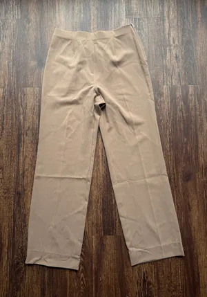 Chadwick’s of Boston Women’s Tan Side Zip Straight Leg Dress Pants- Size 8 thumbnail 1