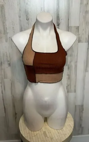 Brown backless top Brown thumbnail 1