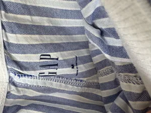 GAP Blue Striped Cotton Elastic Waist Drawstring Pajama Pants Sz Medium thumbnail 5