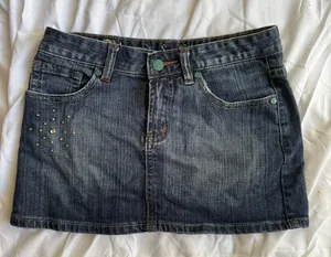 Denim Vintage Y2K Mini Skirt thumbnail 1
