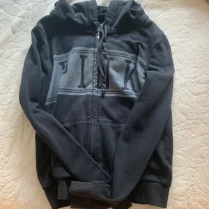 Victoria's Secret Pink Black Zip Up Hoodie thumbnail 1