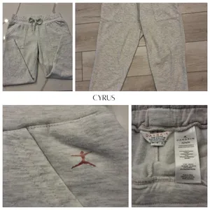 Danskin Size M Women’s Light Gray Elastic & Tie at Waste Jogger Sweatpants thumbnail 9
