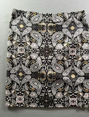 Loft Womens 12 (32x22) Pencil Skirt Textured Twill Old Money Preppy‎ Paisley thumbnail 1