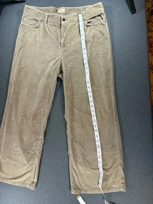 L.L. Bean Velour Pants Womens in Size 16 Light Brown Straight Leg Cabincore thumbnail 9