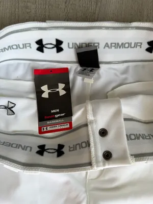 Under Armour Men’s Baseball Pants White HeatGear Athletic Performance thumbnail 2