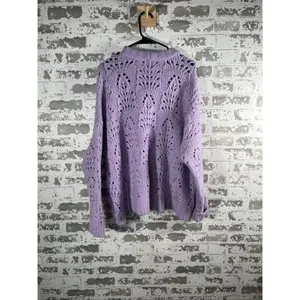 Aerie | women lilac purple knitted crewneck sweater thumbnail 9
