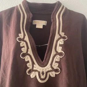 MICHAEL KORS BROWN‎ XL 100% COTTON thumbnail 5
