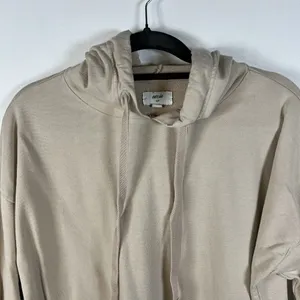 Aerie Oversized Hoodie Sweatshirt Tan Wide Drawstring Relaxed Fit Comfy Size S‎ thumbnail 3
