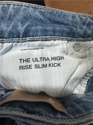 7 For All Mankind The Ultra High Rise Slim Kick Distressed Jeans- 28 thumbnail 8