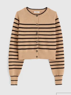 Madewell Raglan-Sleeve Cropped Cardigan in Merino Wool thumbnail 3