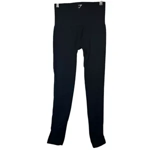 Gymshark Vital Seamless‎ Leggings High Waisted Black Athletic Gym XS/S READ thumbnail 2