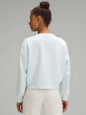 Lululemon Softstreme Perfectly Oversized Cropped Crew Sheer Blue 6 thumbnail 7