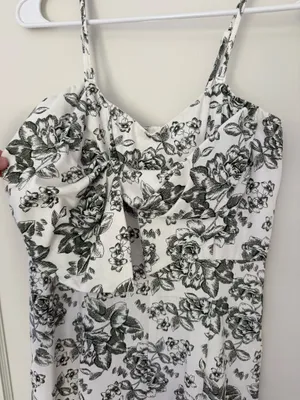 Floral Toile Green Cocktail Jumpsuit thumbnail 2