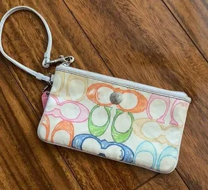 Colorful coach wristlet thumbnail 1