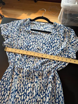 Rails Kiki Abstract Blue Leopard Print Dress Size Medium thumbnail 9