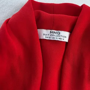 Mango MNG Suit Collection Red Draped Surplice Sleeveless Blouse Top Small‎ thumbnail 3