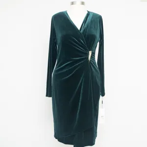 Calvin Klein. Lux Velvet Wrapped Dress‎ thumbnail 2