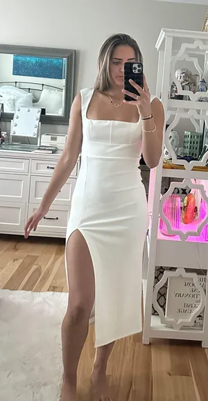 Hello Molly White Mid Dress thumbnail 4