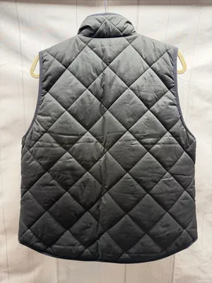 J. Crew Factory Quilted Black Zip Up Puffer Vest with Snap Pockets Size Large thumbnail 7