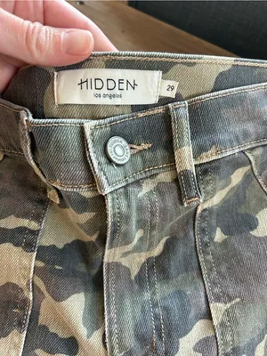 NWOT Hidden Jeans Camo Cargo Pants Green Brown 29 thumbnail 8
