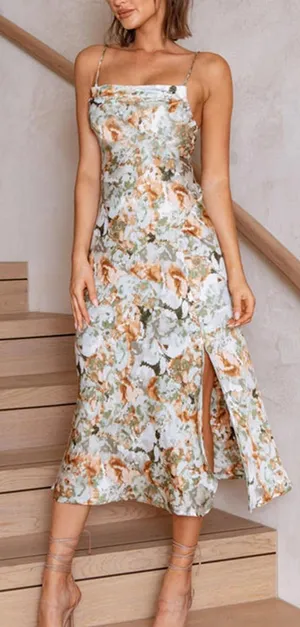 Floral Midi Dress Multi Size M thumbnail 1